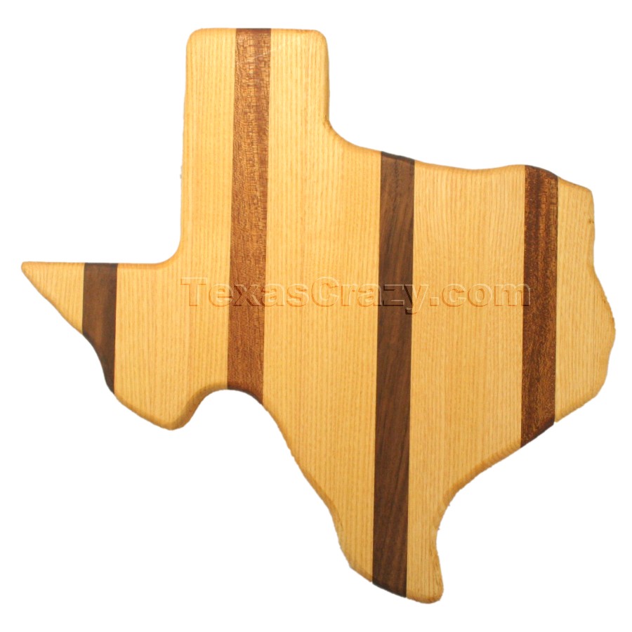 Vellum Texas Shaped Wood Paper Composite Serving and Cutting Board 13-1/4 x 13