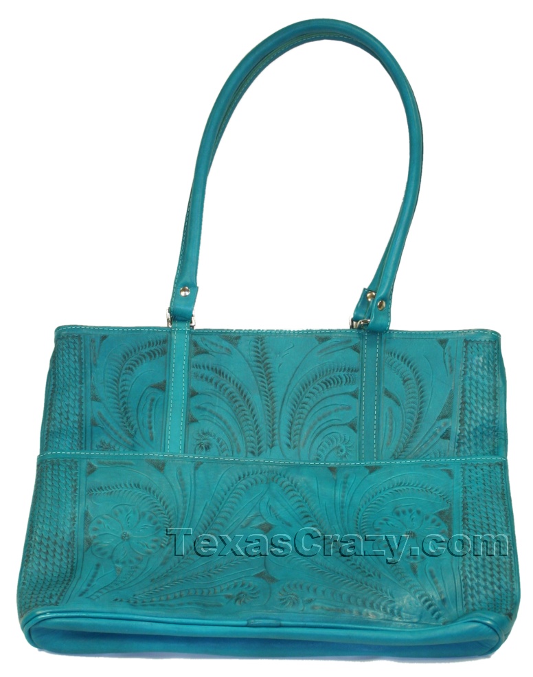 Buy Hand Tooled Leather Shopping Purse Texas Luggage 519