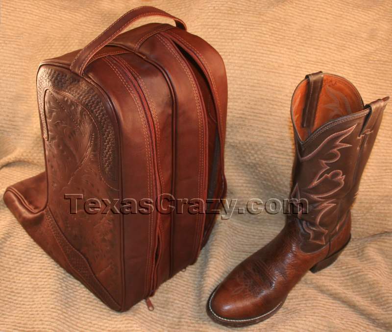 Buy Western Tooled Leather Cowboy Boot Bags 8423 Texas Luggage