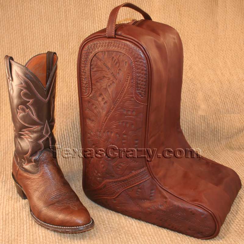 tooled leather cowboy boots