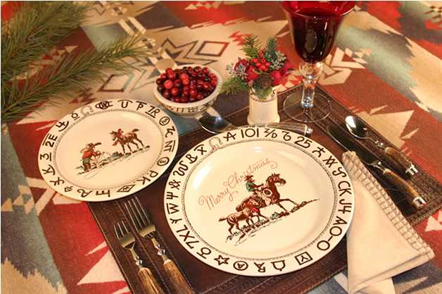 Buy Westward Ho Dishes 4 pc Rodeo Pattern Dinnerware Sets