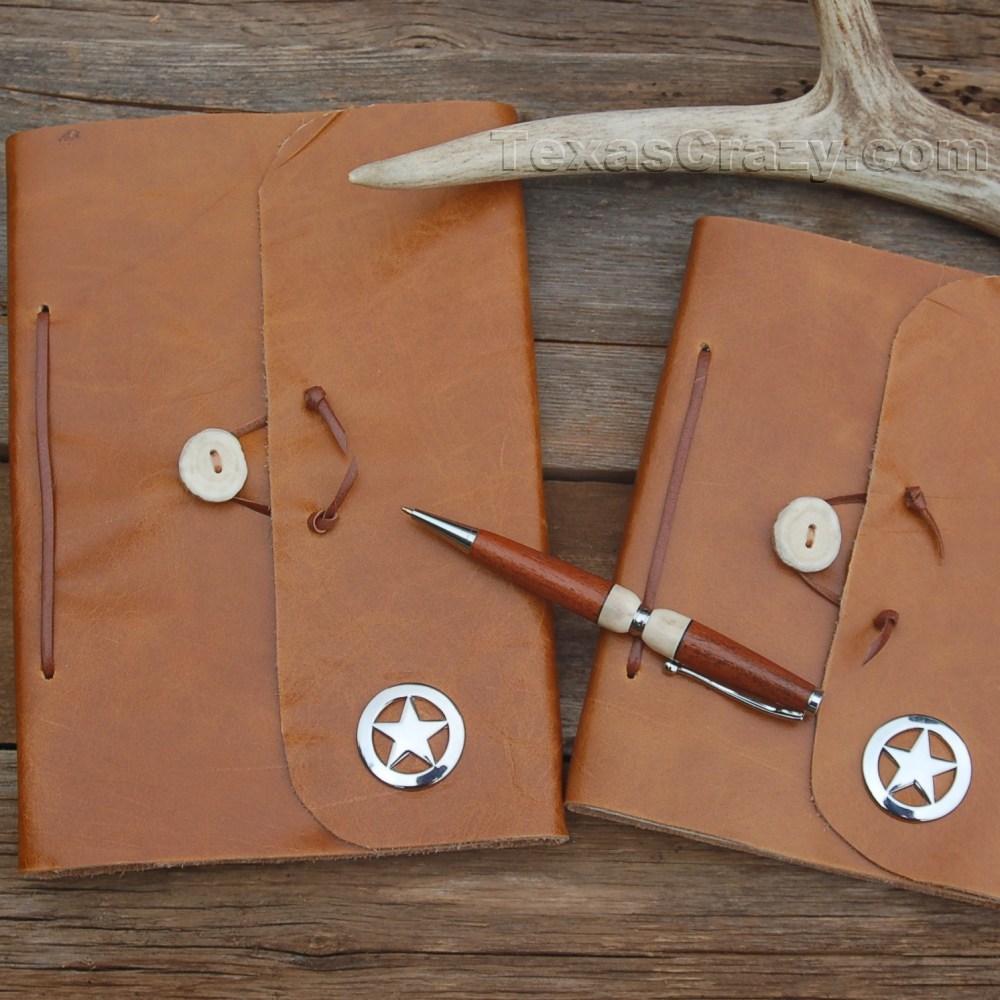 Refillable Leather Journal (Lined Paper) - Genuine Leather by