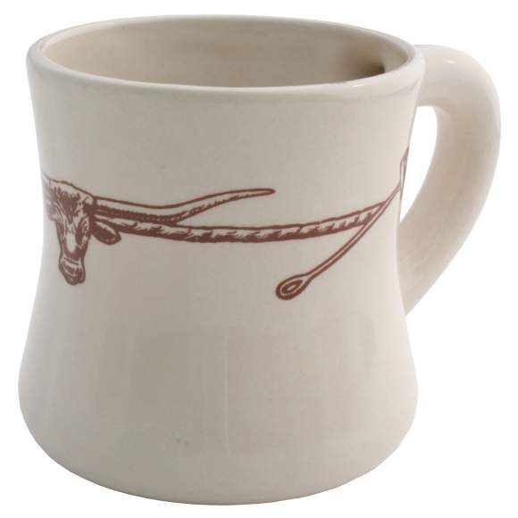 Buy Texas Longhorn Coffee Mug Set - Western Stoneware Dishes