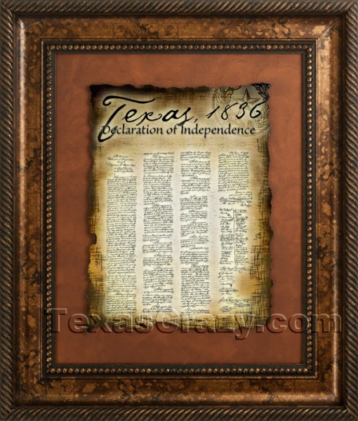 Texas Crazy | texas-declaration-of-independence-framed-f