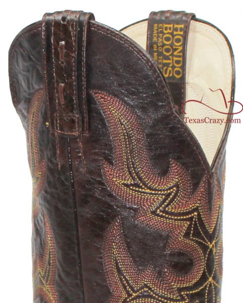 Texas Crazy | 3218-smooth-ostrich-cowboy-boots-13-top-closeup-f