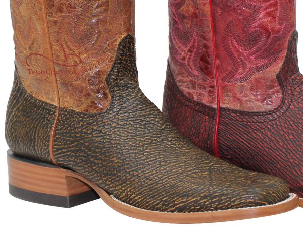 Texas Crazy | 3276-washed-shark-western-boots-11-vamp-closeup-f