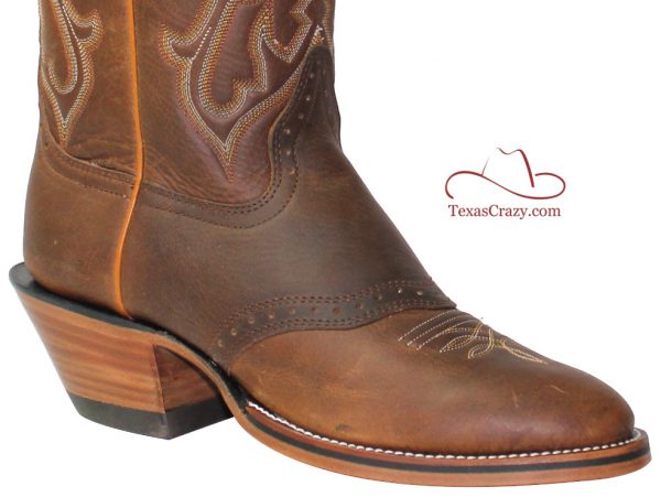 Texas Crazy | 3288-oil-tan-cowboy-boots-16-vamp-closeup-f