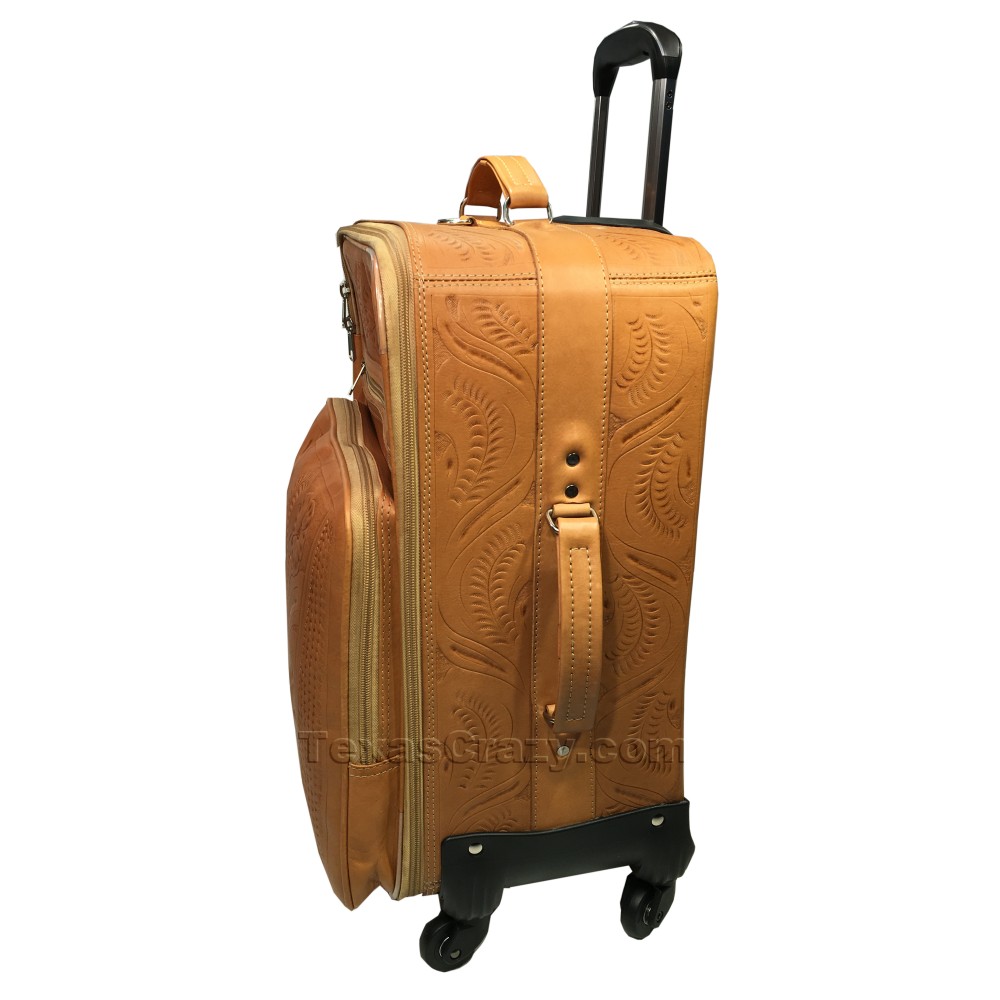Bags, Qvc Brown Rolling Suitcase On Wheels Travel Luggage Like New With  Cover