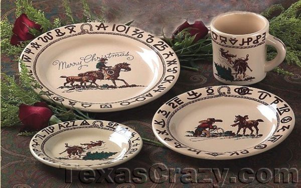 Texas Crazy | cowboy-christmas-dinnerware-set