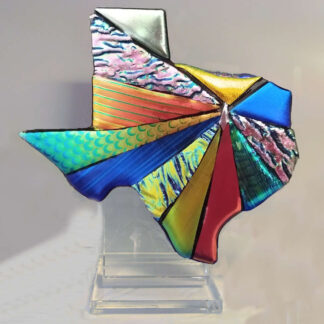 texas shape starburst art glass sculpture XL DFW