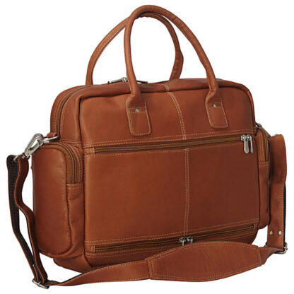 leather laptop bag personalized 3138 rear view