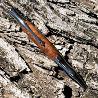 mesquite wood custom pen platinum finish