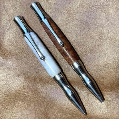 mesquite wood deer antler platinum pen set